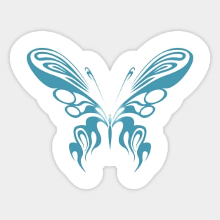 Abstract Blue Butterfly Sticker